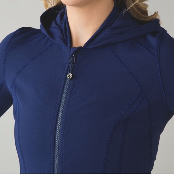 Lululemon navy blue hooded Long Jacket - Picture 10 of 16